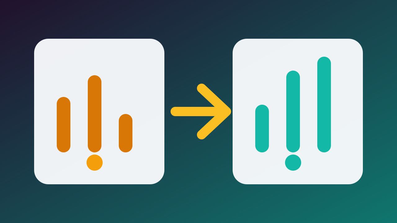 Original abstract illustration comparing current production with forward-looking guidance.