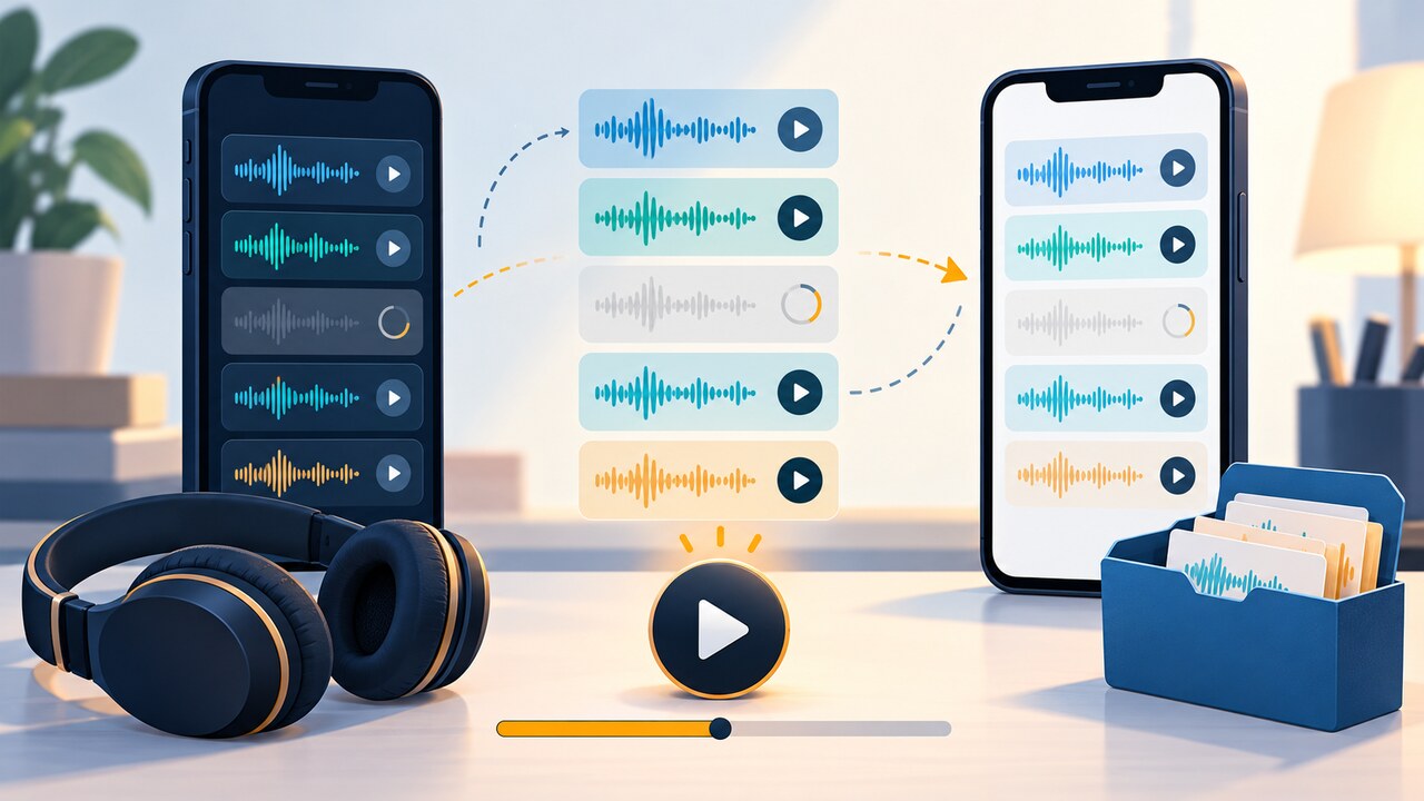 Playback acceptance checklist for Voice Memos after an iPhone transfer